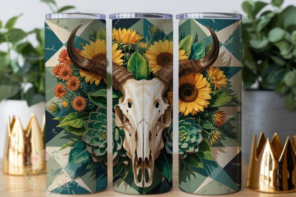 Boho Skull Sunflowers Tumbler Wrap Review