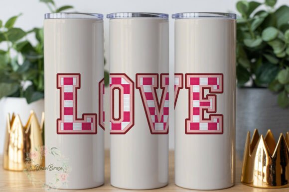 Checkered LOVE Letters 20oz Tumbler Wrap Graphics Review