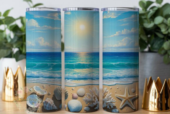 Coastal Paradise Beach Tumbler Wrap: Graphics Review