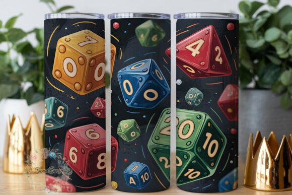 D D Dice Scatter: Tumbler Wrap Graphics for Local Brands