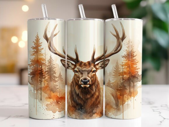 Deer Forest Rustic Tumbler Wrap: Graphics Review