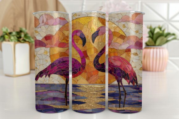 Flamingo on a Beach Tumbler Wraps Graphics Review