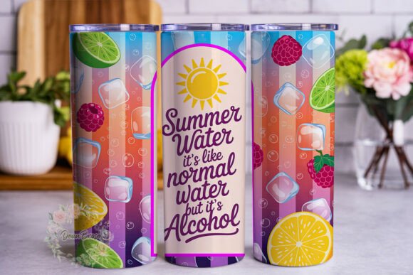 Graphics for Tumbler Wraps: Summer Water Alcohol