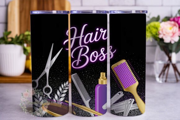 Hair Boss Salon Tools 20oz Tumbler Wraps Graphics
