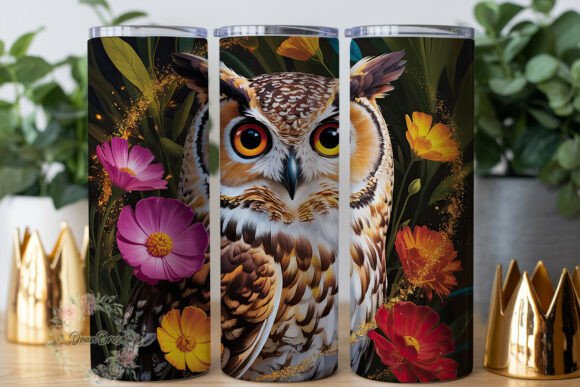 Magical Owl Floral Tumbler Wrap Graphics Review