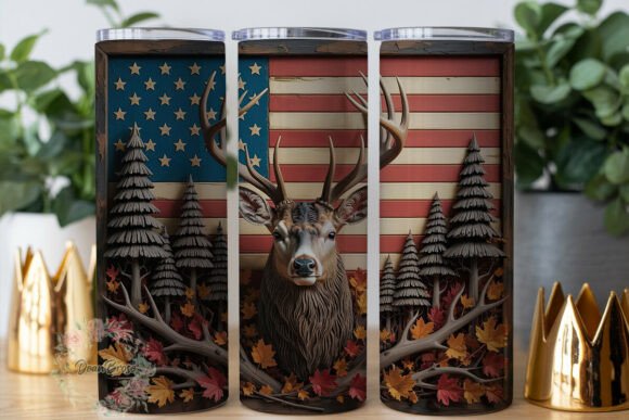 Majestic Deer Flag Rustic 20oz Tumbler: A Designer's Honest Review