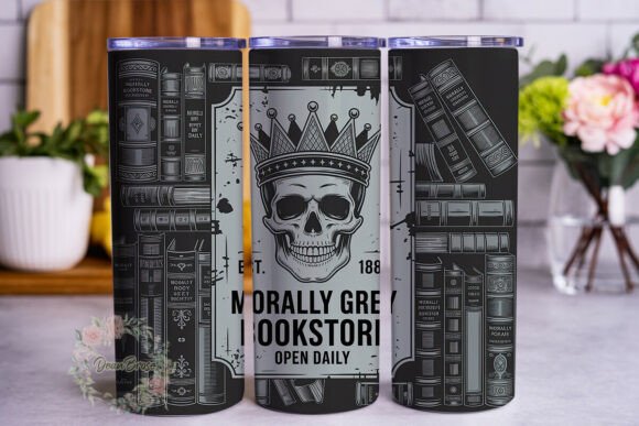 Morally Grey Bookstore Graphics Review for Tumbler Wraps