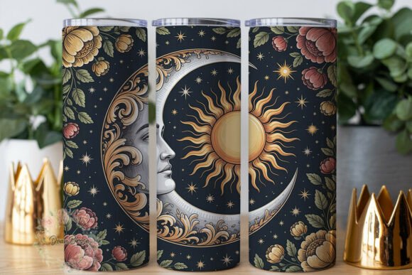 Mystical Sun Moon Celestial Graphics: Tumbler Wraps Review
