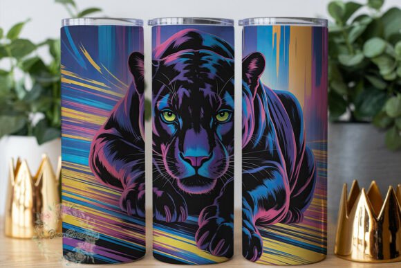 Neon Panther Gaze Tumbler Wrap Graphics Review