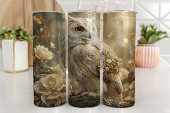 Owl Tumbler Wrap PNG 20oz Skinny: Graphics & Tumbler Wraps