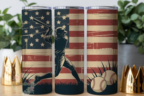 Patriotic Baseball 20oz Tumbler Wrap: A Graphics Review for Tumbler Wraps