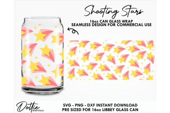 Shooting Stars Can Wrap SVG: Tumbler Wraps & Graphics