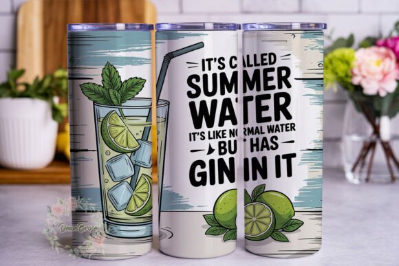 Summer Gin Water 20oz Tumbler Wrap Graphics Review