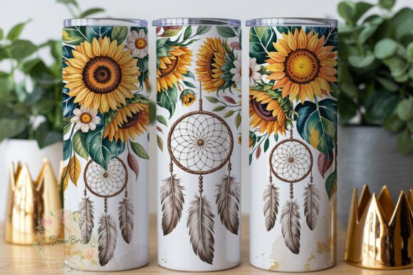 Sunflower Dreamcatcher Tumbler Wrap Graphics Review