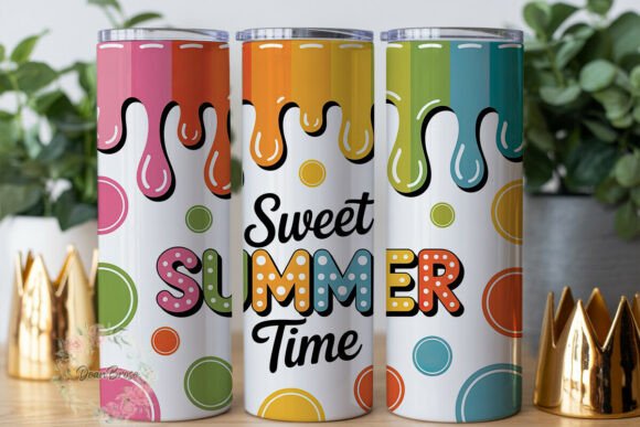 Sweet Summer Time Polkadot Tumbler Graphics & Wraps