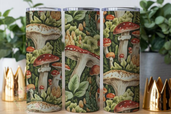 Vintage Forest Fungi Tumbler Wrap Design Review